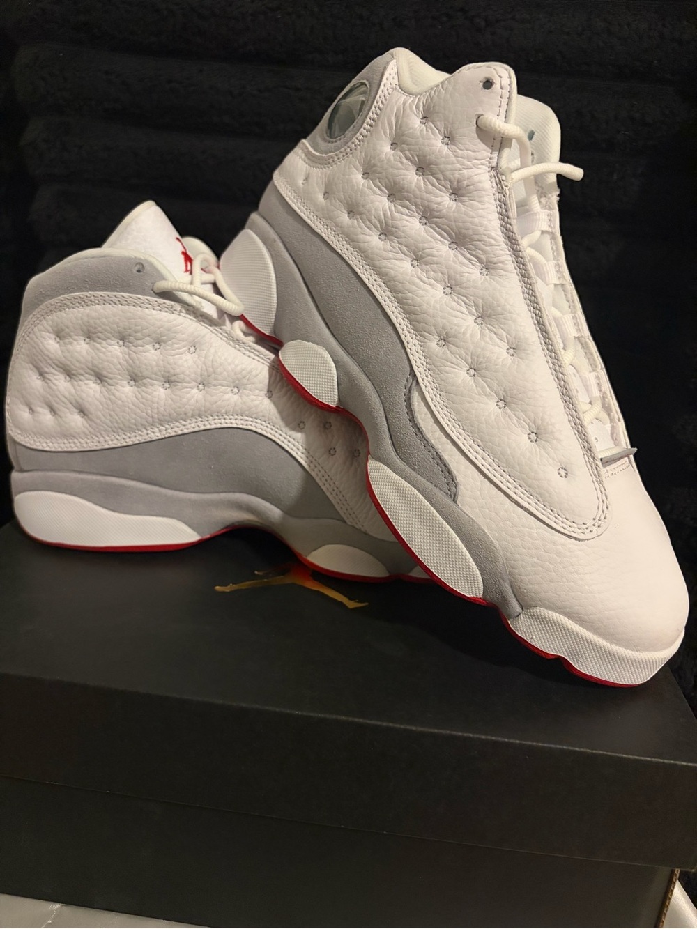 Jordan (GS) White, Gray & Red Retro Basketball Sneakers Youth